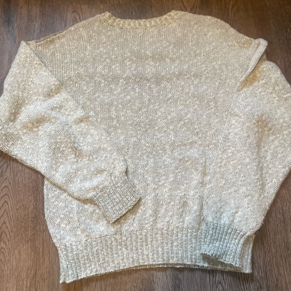 Y2K Cozy Beige and Blue Patterned Sweater - Picture 8 of 8